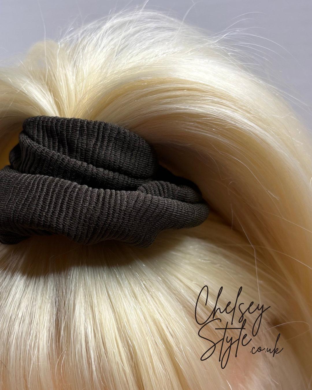 Walnut Brown Ribbed Scrunchie