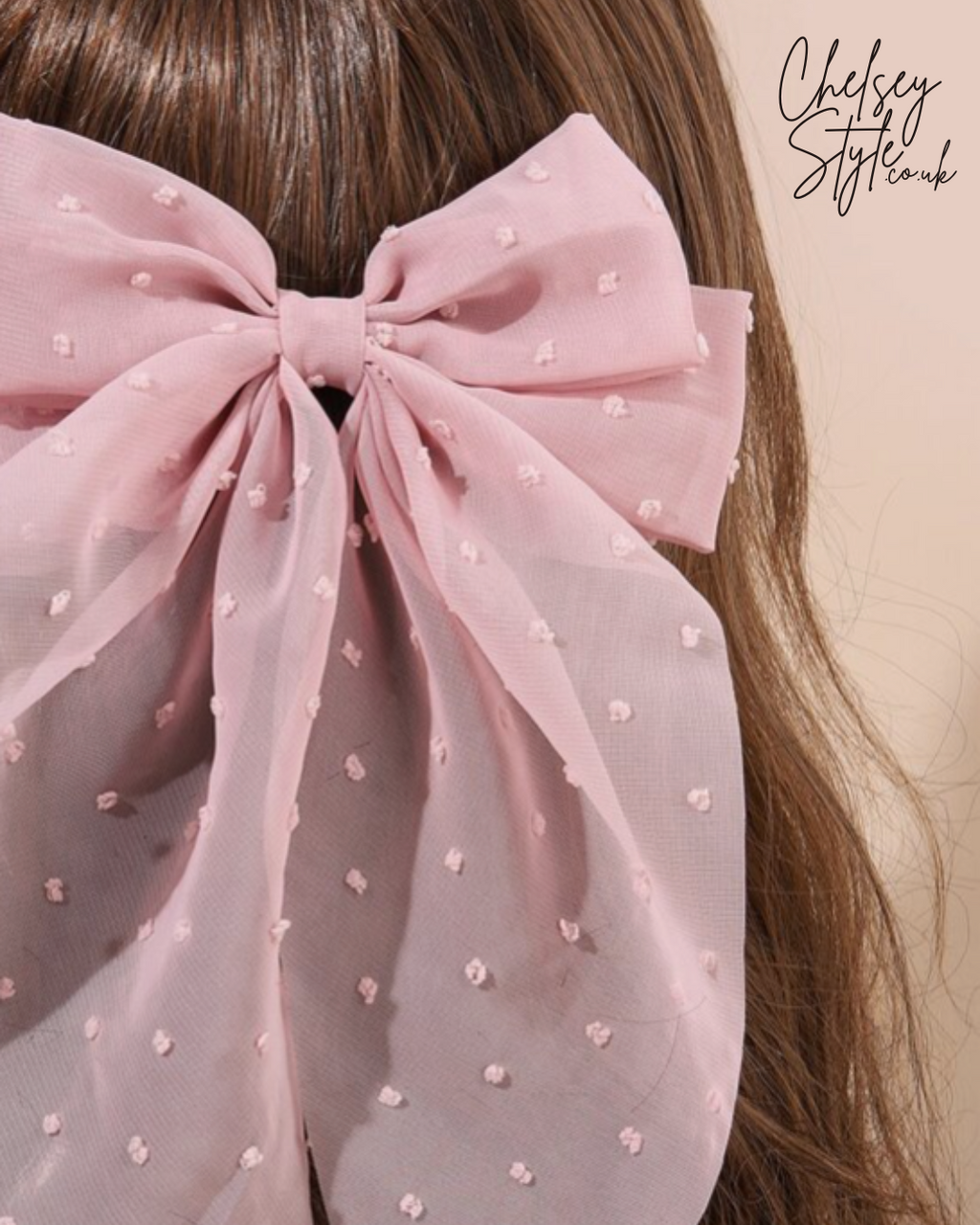 Pretty Pink Sheer Bow Hair Clip