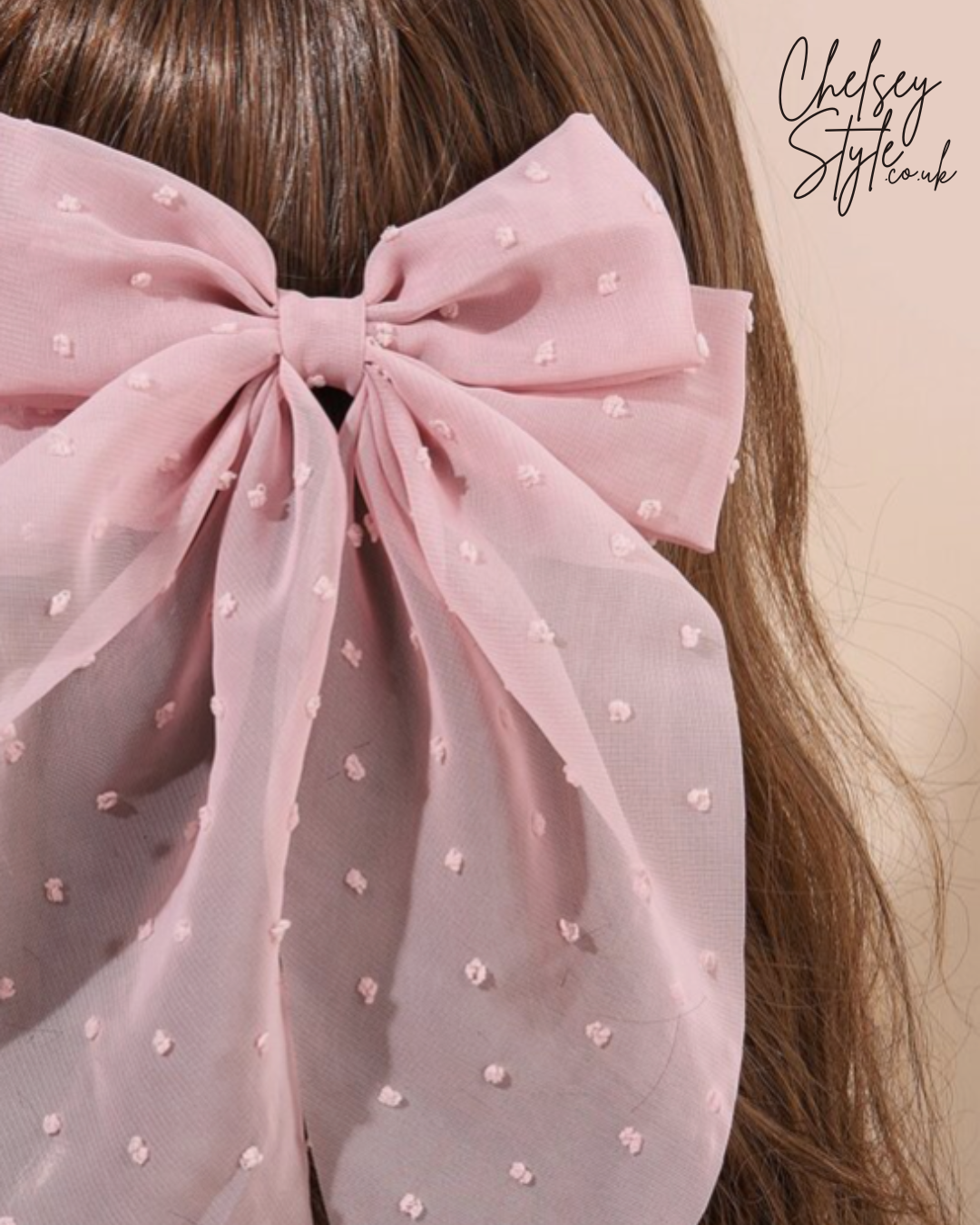 Pretty Pink Sheer Bow Hair Clip