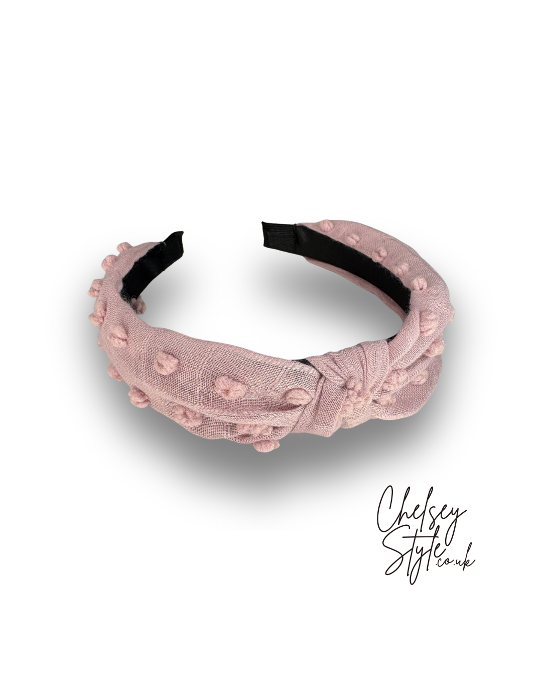 Dusty Pink Knot Fringe Headband