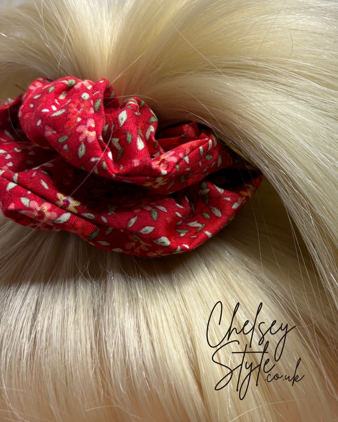 Ruby Floral Scrunchie