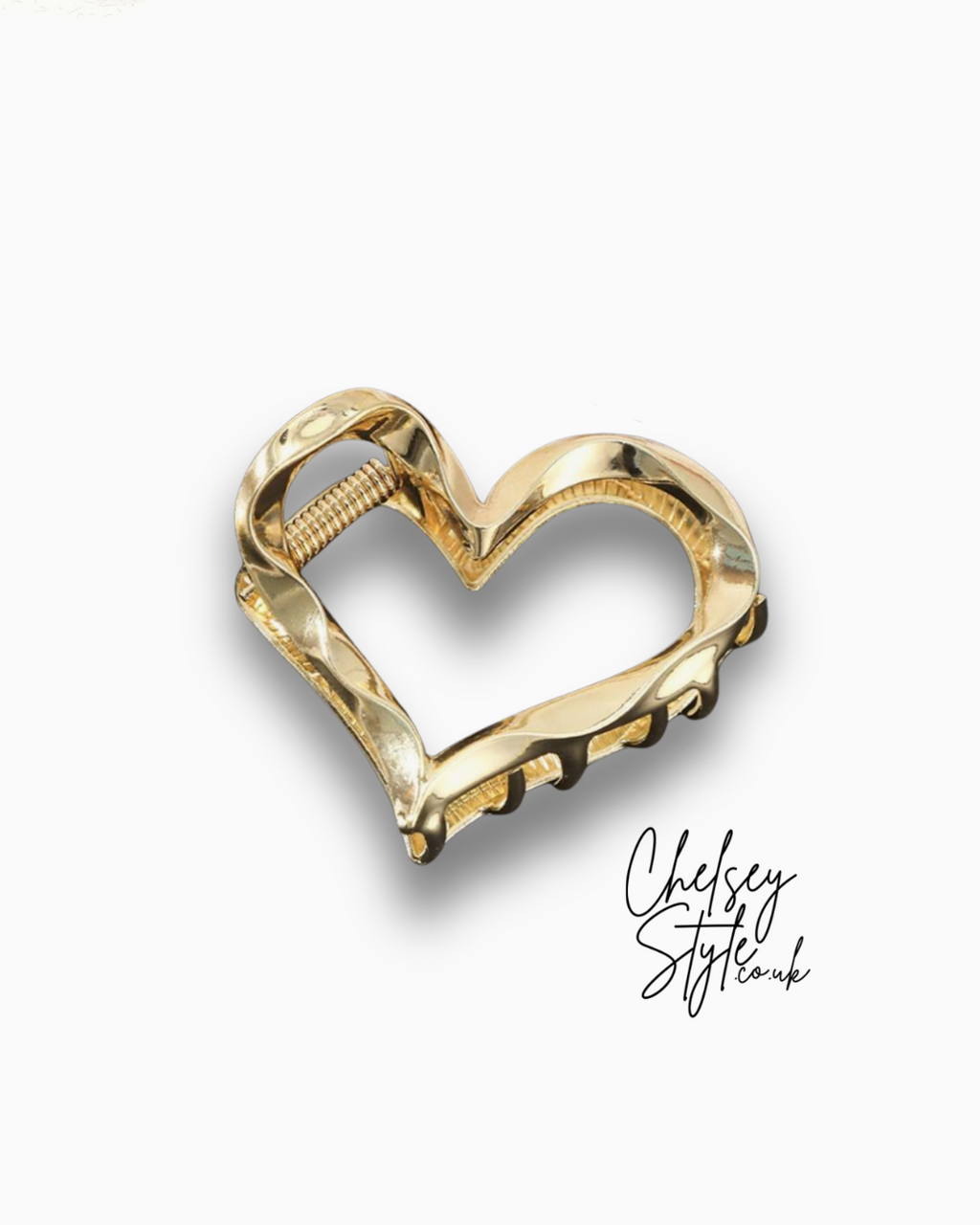 Gold Heart Hair Claw