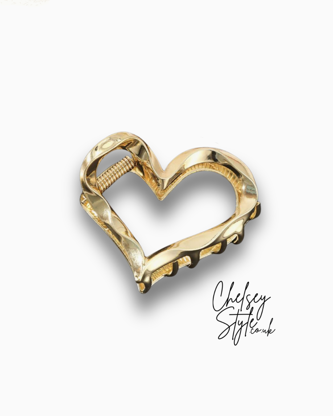 Gold Heart Hair Claw