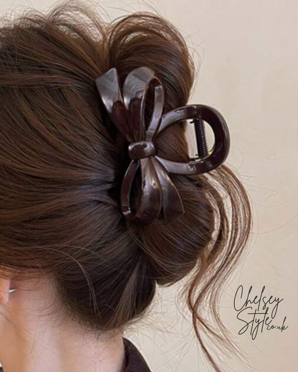 Brown Bow Hair Claw