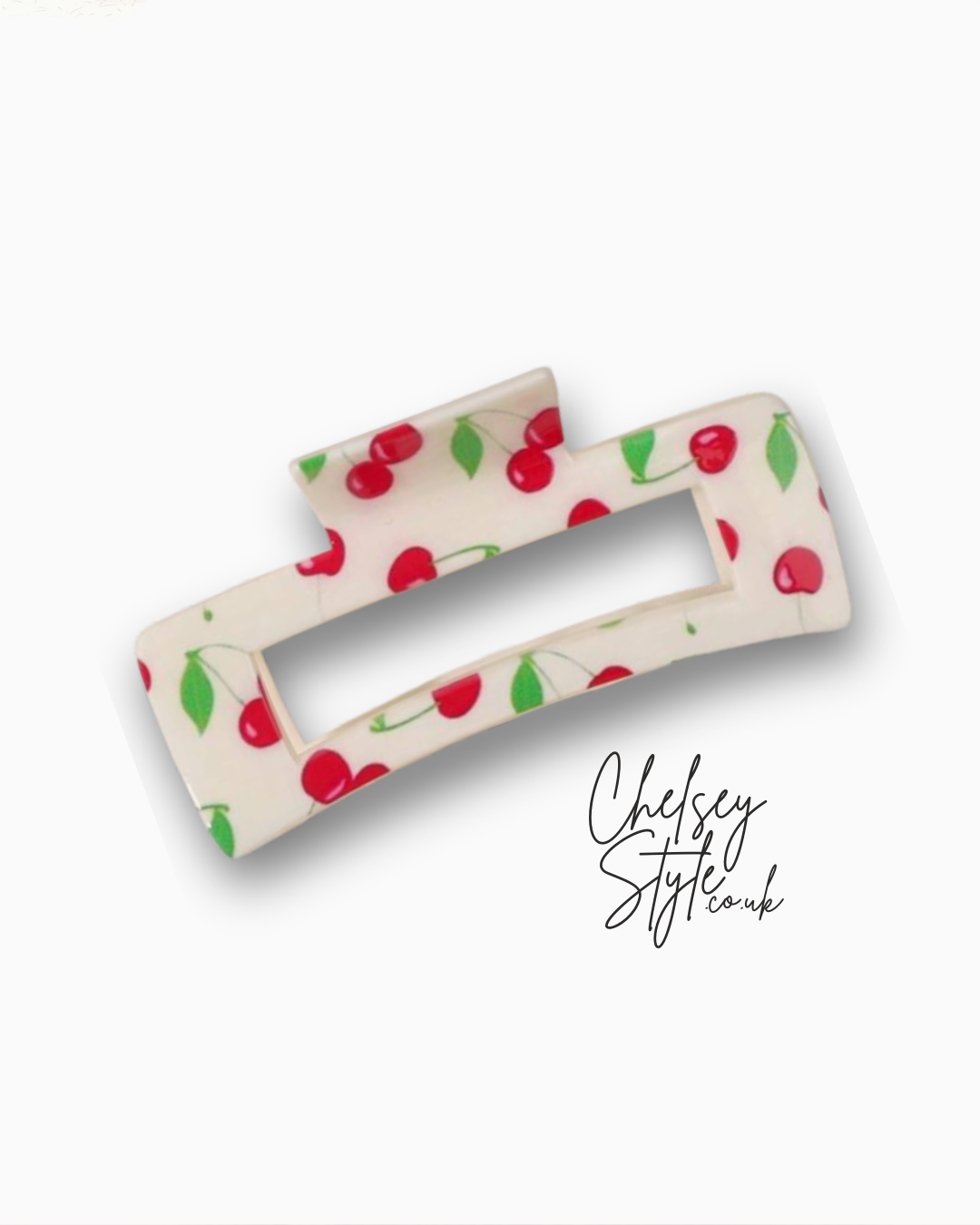 Cherry Rectangle Hair Claw
