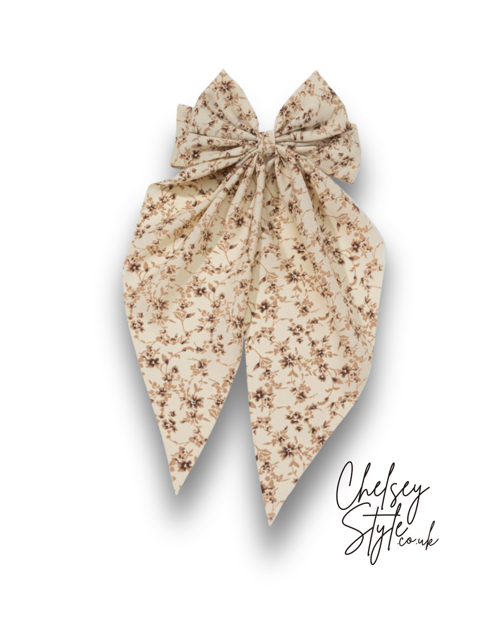 Vintage Floral Bow Hair Clip